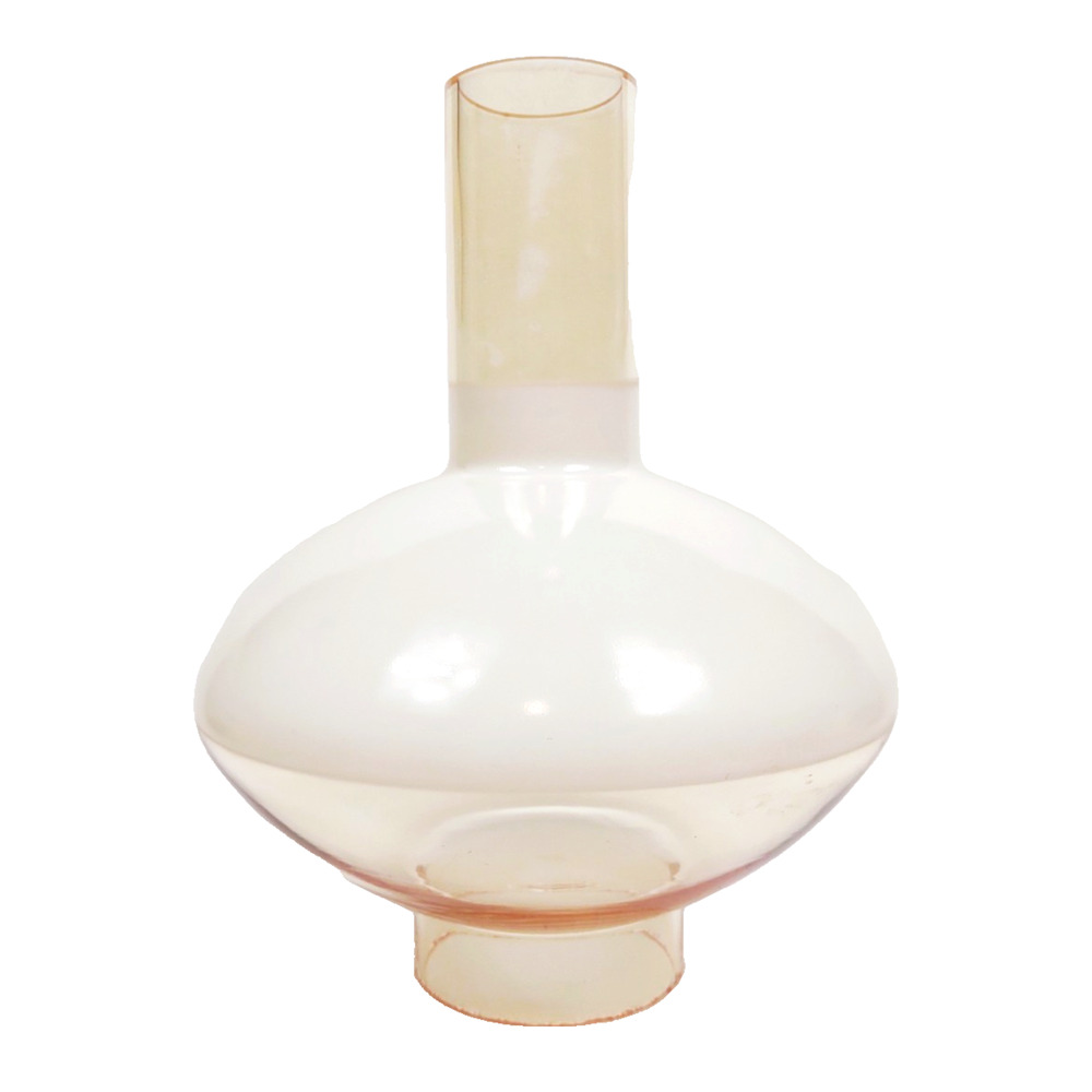 Vintage Peach Luster Milk Glass Chimney Globe Lamp Shade Retro Rare 3" Fitter